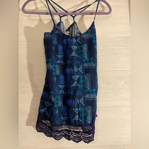 Mossimo Supply Co. Blue and Green Patterned Camisole